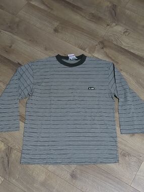Vintage Unionbay Shirt Mens Striped 3/4 Sleeve Crewneck Size Large NWT